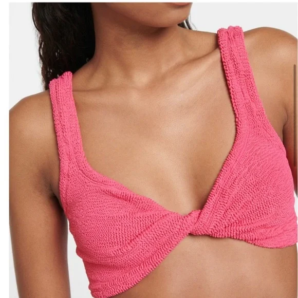 New Hunza g Juno twisted bikini set in hot pink/red one size - Picture 7 of 12
